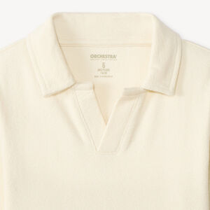 Polo manches longues uni pour garçon 