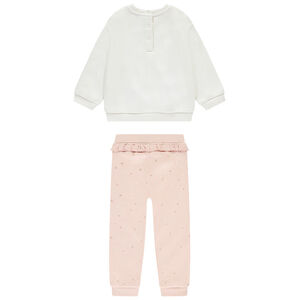 Ensemble jogging molleton motif chats pour bébé fille 