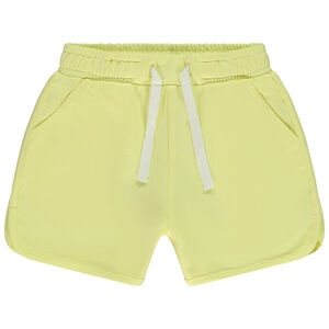 Short en molleton uni à cordon de serrage contrasté pour fille 