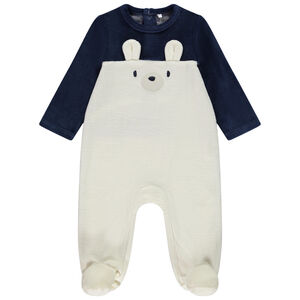 Dors-bien ourson en velours fantaisie pour bébé 