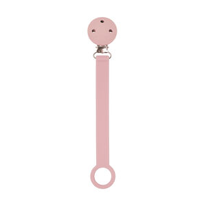 Attache-sucette en silicone avec fixation universelle rose 
