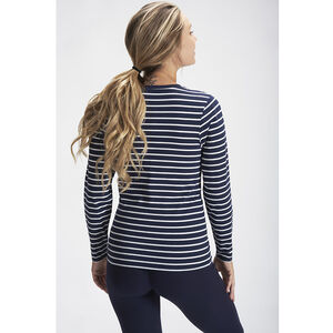 T-shirt pyjama de grossesse et d'allaitement à rayures  