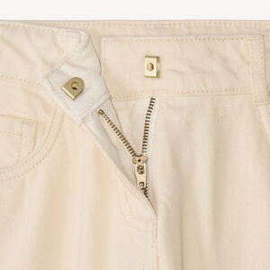 Jean large uni en denim style cargo avec poches fille 