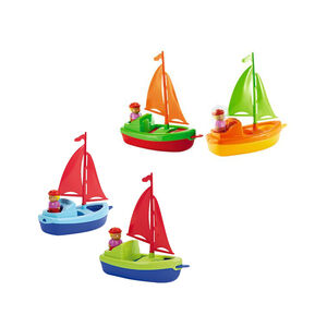 Petit voilier Plouf avec personnage (coloris aléatoire) 