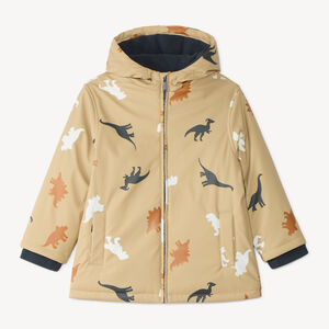 Parka de pluie garçon à capuche et couleurs changeantes 