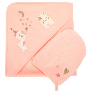 Set de bain cape + gant de toilette Little Princess 