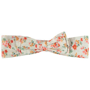 Bandeau nœud imprimé fleuris pour bébé fille  