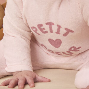 Dors-bien en velours print fantaisie pour bébé fille 