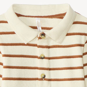 Polo à manches longues bébé garçon style marinière 