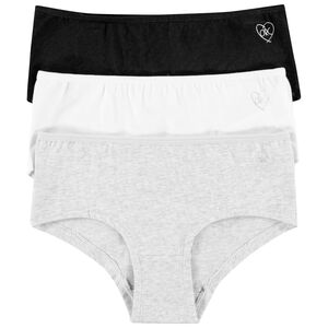 Lot de 3 shorties unis avec foil print pour fille 