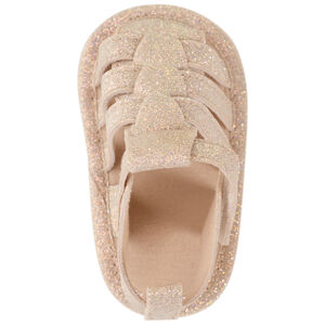 Sandales fermées et pailletées à scratch pour bébé fille 