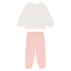 Ensemble jogging molleton print fleurs pour bébé fille 