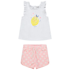 Ensemble avec débardeur print citron et short imprimé all-over 