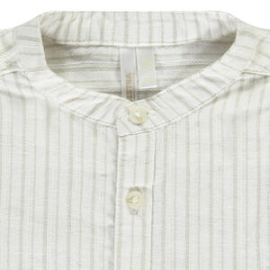 Ensemble chemise rayée + salopette courte pour bébé garçon 