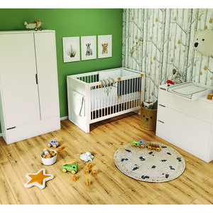 Drap housse Nos petits amis en popeline imprimé animaux 60 x 120 cm 