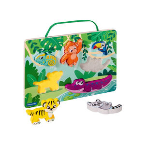 Puzzle en bois sensoriel et aimanté Dans la Jungle  