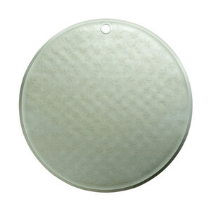 Tapis de bain en caoutchouc motif feuillage texturé light green 