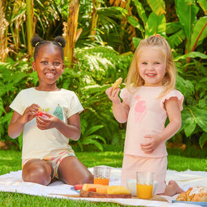 Set pyjama 2 pièces t-shirt + short pour bébé fille  