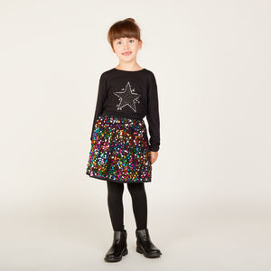 Jupe de fête à sequins multicolores fille 