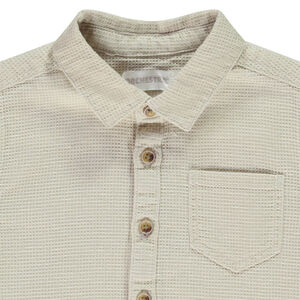Chemise manches longues effet nid d'abeille pour bébé garçon 