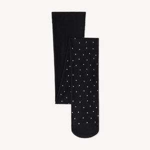 Collant fin fille à petits pois brillants sur les jambes 