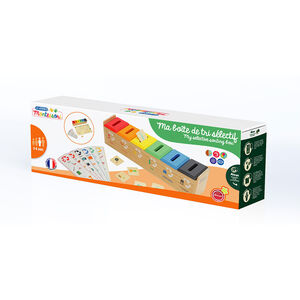 Jeu éducatif boîte de tri sélectif en bois  
