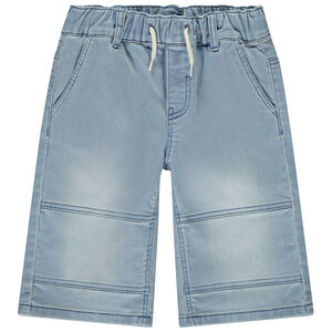 Bermuda effet jean délavé pour garçon 