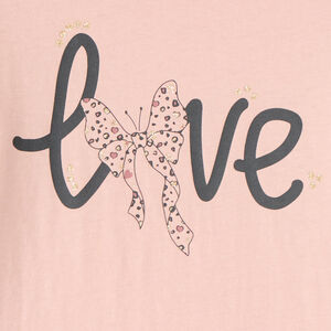 T-shirt manches longues print pailleté pour fille 