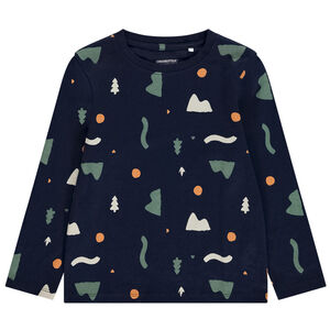 T-shirt manches longues imprimé fantaisie arty pour garçon 