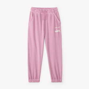 Pantalon de jogging fille rose délavé 