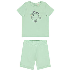 Set pyjama court print poisson-lanterne pour bébé garçon 