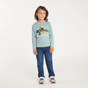 T-shirt manches longues garçon print bouclette fantaisie 