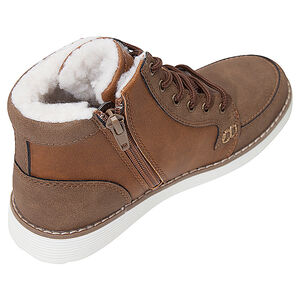 Bottillons camel aspect cuir doublés sherpa 