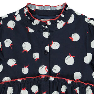 Tunique en toile de coton imprimé pommes fille 