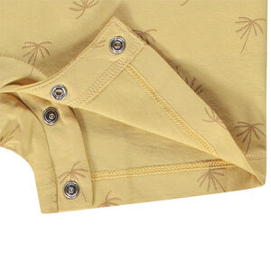 Combinaison courte sans manches imprimée palmiers pour bébé garçon 