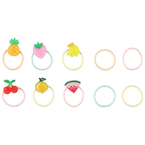 Lot de 10 élastiques fantaisie fruits fille 