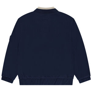 Blouson bomber en piqué avec patch brodé garçon 