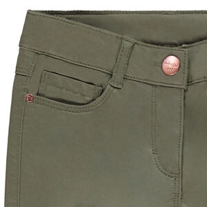 Pantalon slim en twill uni fille 