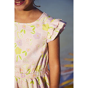 Robe en toile imprimé fruits pour fille 