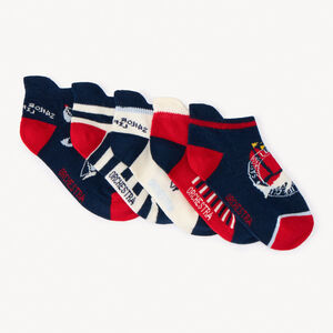 Lot de 5 paires de socquettes motifs voiliers pour garçon 