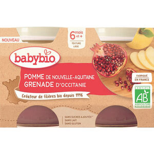 Petit pot pomme et grenade - 2x130g 