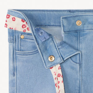 Jeans droit avec ceinture à nouer pour bébé fille 