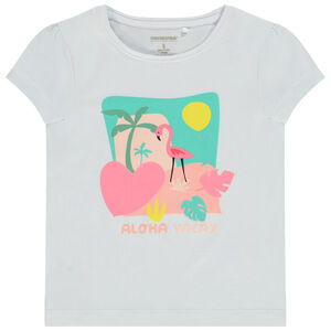 T-shirt manches courtes print fantaisie pour fille 