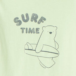 Pyjama 2 pièces t-shirt + short print ours surfeur pour bébé garçon 