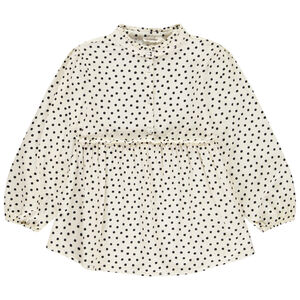 Tunique manches longues imprimé pois pour fille 