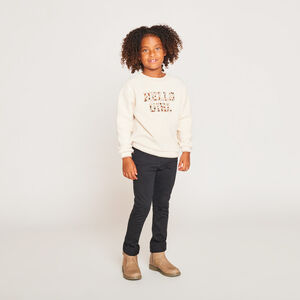 Sweat polaire oversize à patchs tachetés pour fille 