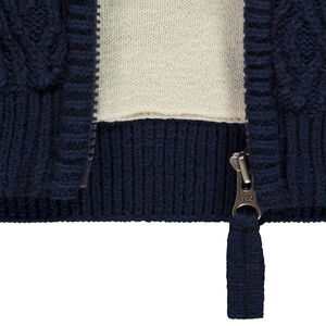 Gilet en tricot uni fantaisie torsadé pour bébé garçon  