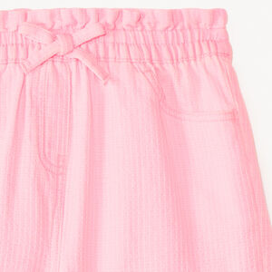 Short en toile coloris uni pour fille 