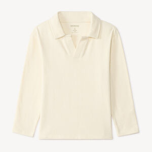Polo manches longues uni pour garçon 