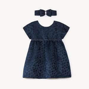 Ensemble 2 pièces robe et bandeau bébé fille 